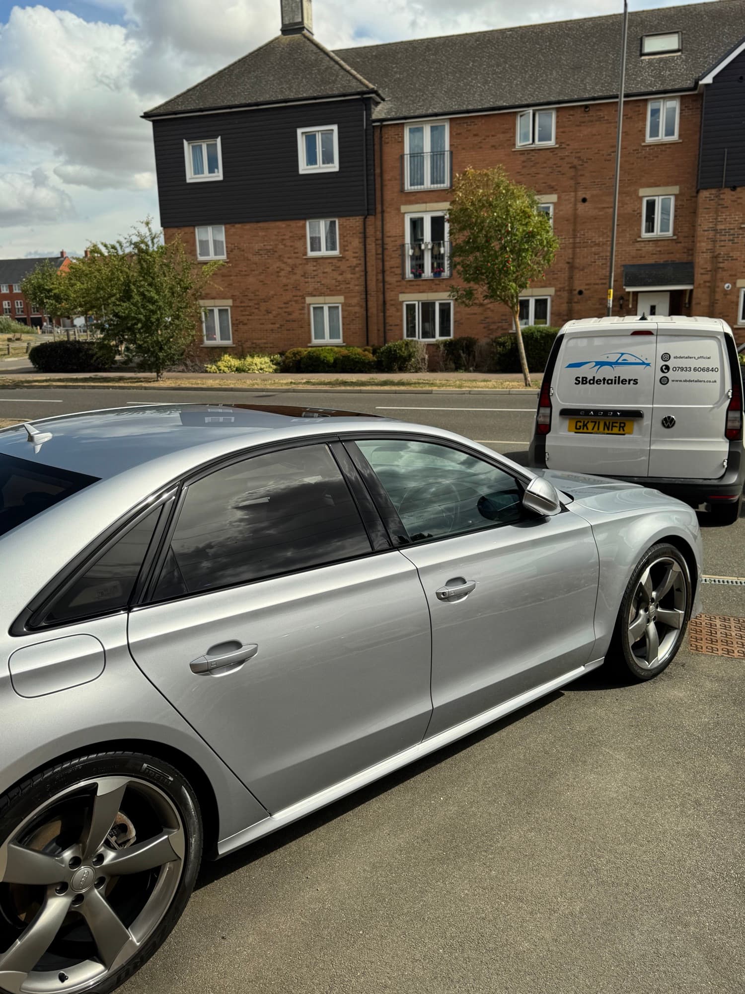 Audi detailed on location with the SB Detailers van