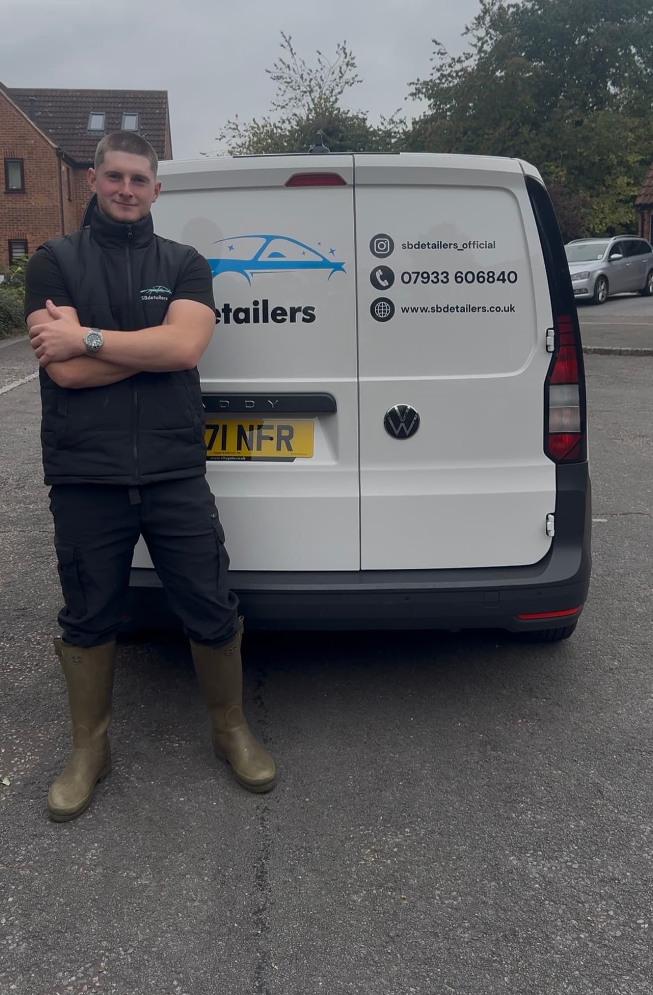 Joe, founder of SB Detailers, beside his fully equipped detailing van